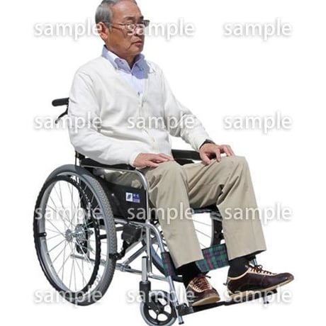人物切抜き素材　シニア介護編　S_092