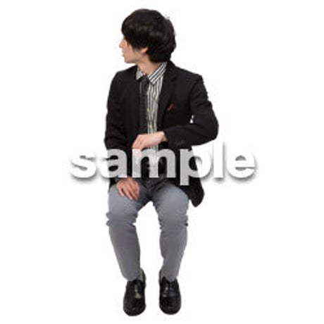 Cutout People　座る　男性　LL_141