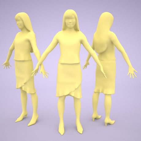3D人モデルAポーズ　076_Yui