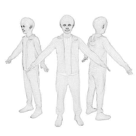 3D人モデルAポーズ　040_Toru