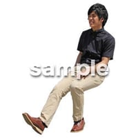 人物切抜き素材　座る人Ⅱ編　Q_574