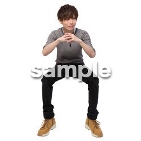 Cutout People　座る　男性　LL_321