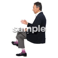 Cutout People　座る　男性　LL_504