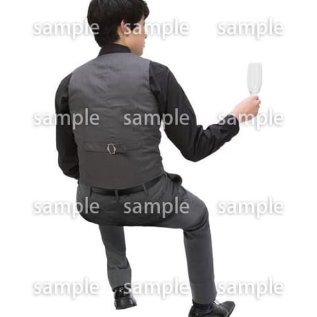 Cutout People　パーティー座る人　DD_430