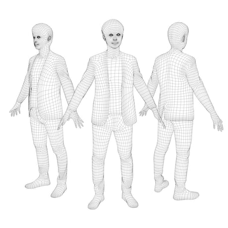 3D人モデルAポーズ　108_Sota