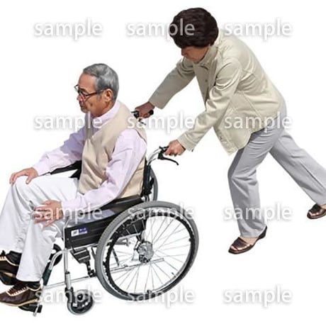 人物切抜き素材　シニア介護編　S_344