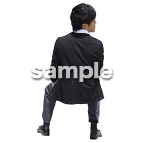 人物切抜き素材　座る人Ⅱ編　Q_414