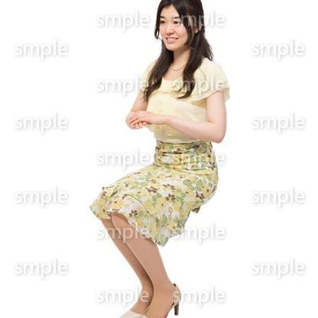 Cutout People　座る女性　KK_377