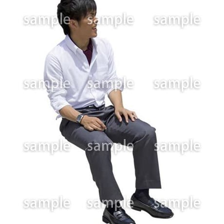 人物切抜き素材　座る人Ⅱ編　Q_470