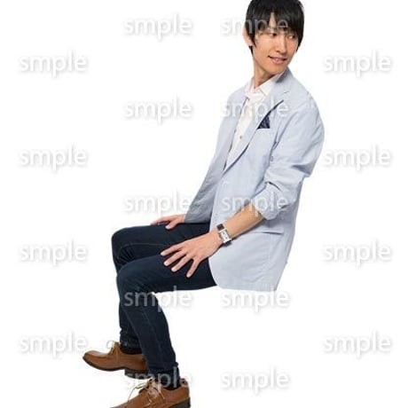 Cutout People　座る　男性　LL_288
