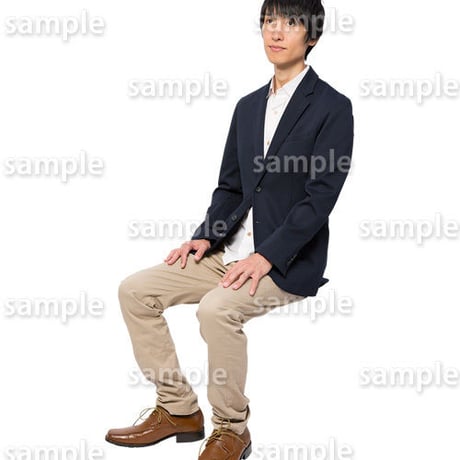 人物切抜きセット☆座る男性　1_set175