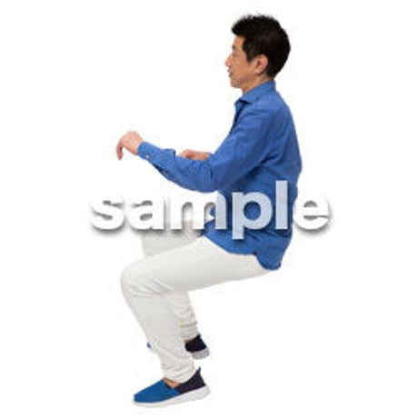 Cutout People　座る　男性　LL_378