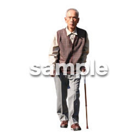 人物切抜き素材　シニア編　C_107