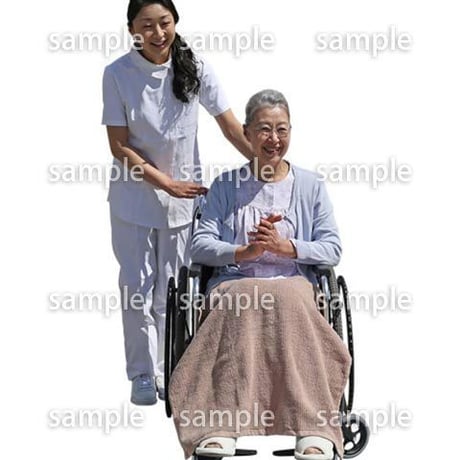 人物切抜き素材　シニア介護編　S_046