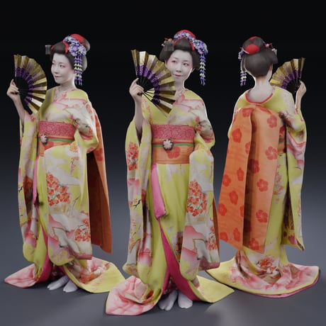 舞妓3Dモデル02