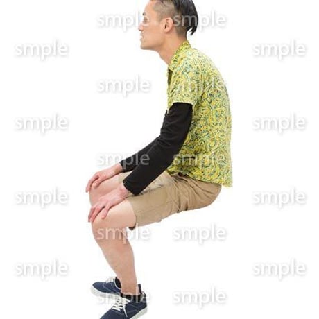 Cutout People　座る　男性　LL_458