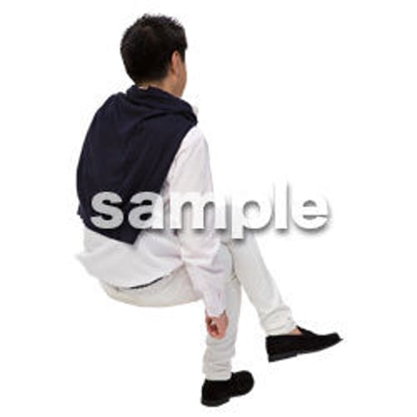 Cutout People　座る　男性　LL_339