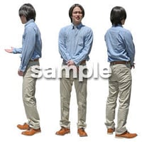 人物切抜き素材　ショップスタッフ　T_519