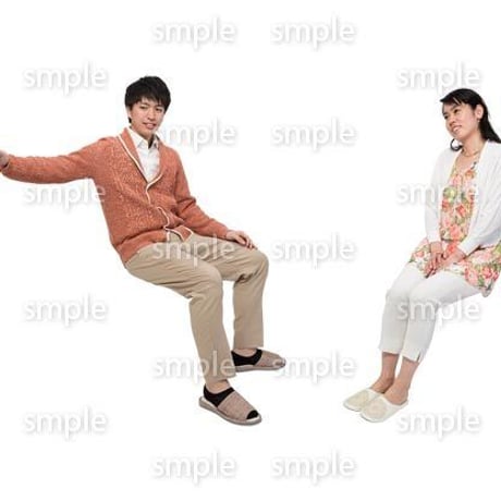 Cutout People　アットホーム　座る　II_407