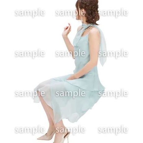 Cutout People　パーティー座る人　DD_477