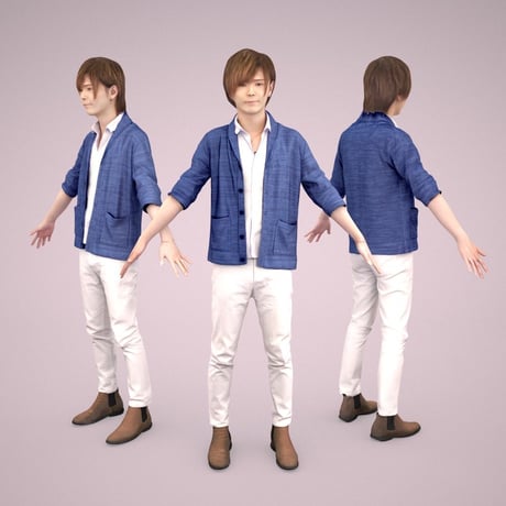 3D人モデルAポーズ　082_Ren