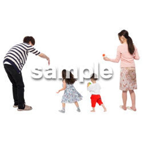 Cutout People　4人家族　II_344