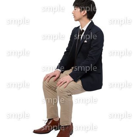 Cutout People　座る　男性　LL_063