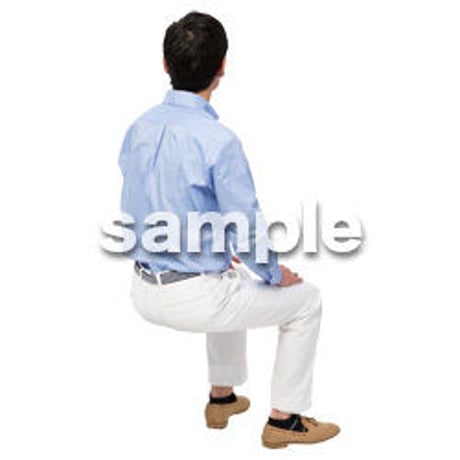 Cutout People　座る　男性　LL_390
