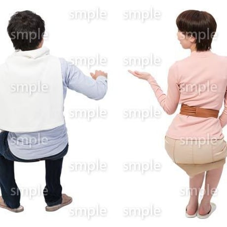 Cutout People　アットホーム　座る　II_390