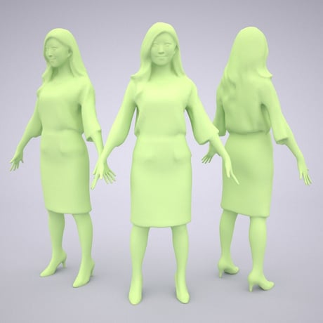 3D人モデルAポーズ　052_Mao