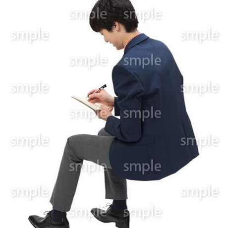 Cutout People　座る　男性　LL_109