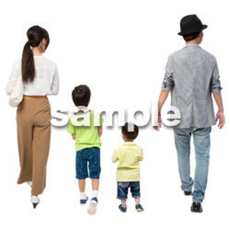 Cutout People　4人ファミリー　GG_285