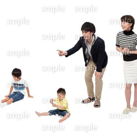 Cutout People　4人家族　II_327