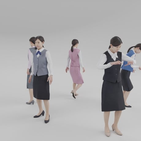 3D人モデルAポーズ　162_Mari