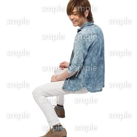 Cutout People　座る　男性　LL_404