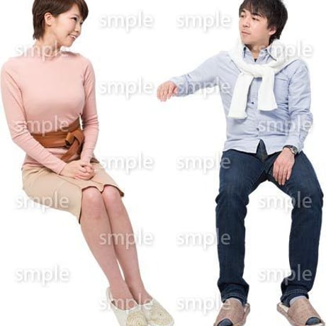 Cutout People　アットホーム　座る　II_386