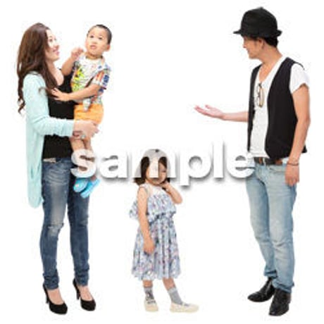 Cutout People　4人ファミリー　GG_432