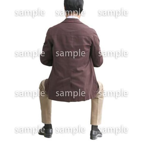 人物切抜き素材　座る人編　H_279