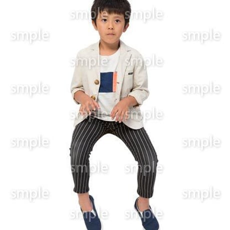 Cutout People　座る　男の子　LL_541