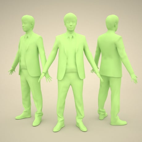 3D人モデルAポーズ　104_Sota