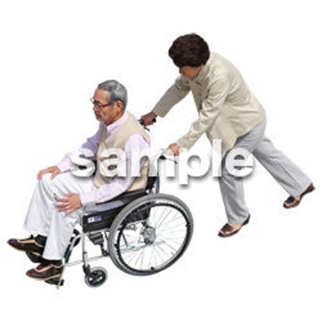 人物切抜き素材　シニア介護編　S_344