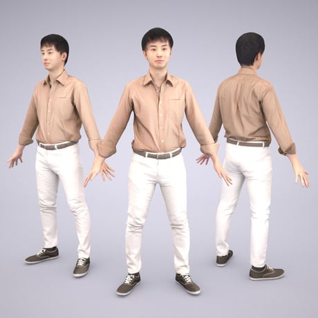 3D人モデルAポーズ　110_Sota