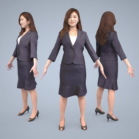3D人モデルAポーズ　056_Mao