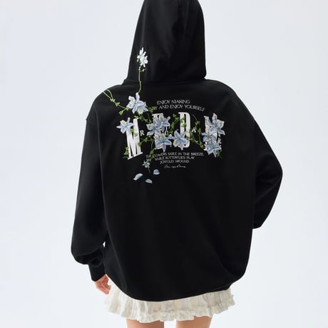 MEDM　Vine Floral Zip Hoodie