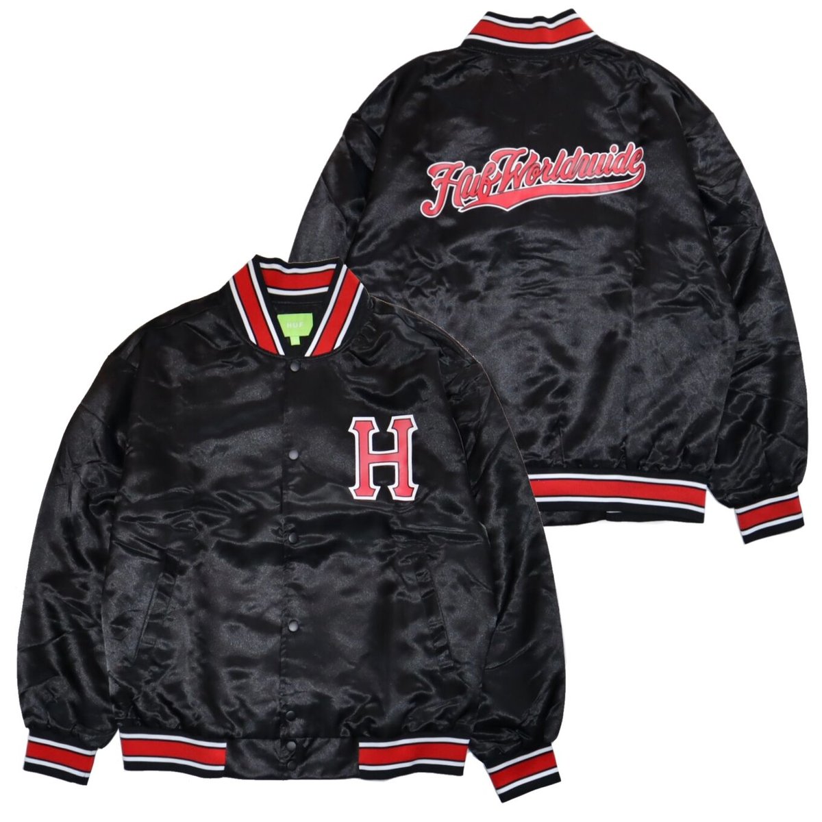 HUF CRACKERJACK SATIN BASEBALL JACKET | HIGHTEN