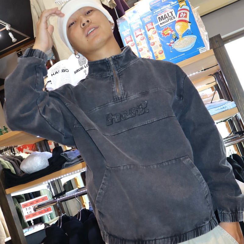 HUF DISTRESSED LOGO HALF ZIP | HIGHTEN HUF DISTRESSED LOGO HALF ZIP | HIGHTEN