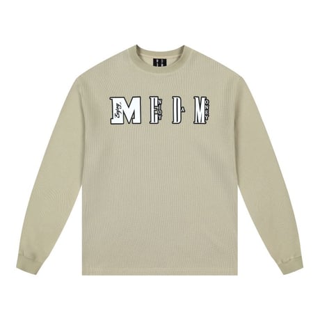 罰罰罰007 archive waffle Tiger ロンT DISCOVERED(ディスカバード) DAMAGE WAFFLE CUTSAWNロング