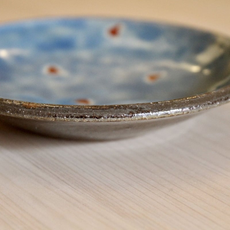 沖縄 やちむん 山田真萬 赤絵丸文小皿 | BRILLANTE IL SUZUKI SALONE