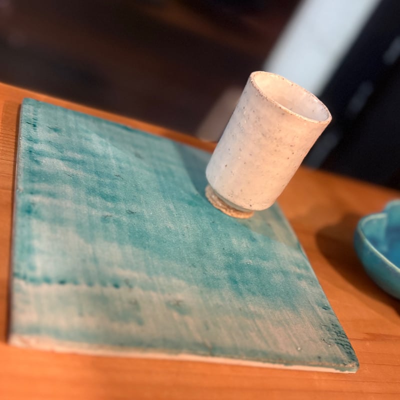 大嶺實清氏作　緑釉片口 沖縄 大嶺工房 大嶺實清 四角皿 《緑釉》 | BRILLANTE IL SUZUKI SALONE