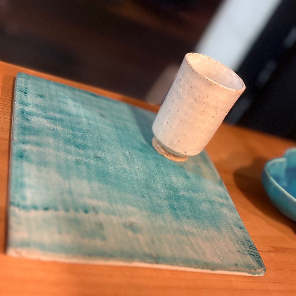 沖縄 大嶺工房 大嶺實清 四角皿 《緑釉》 | BRILLANTE IL SUZUKI SALONE